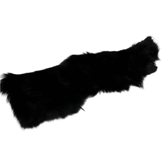 Tanned Rabbit 1/4 skin in black
