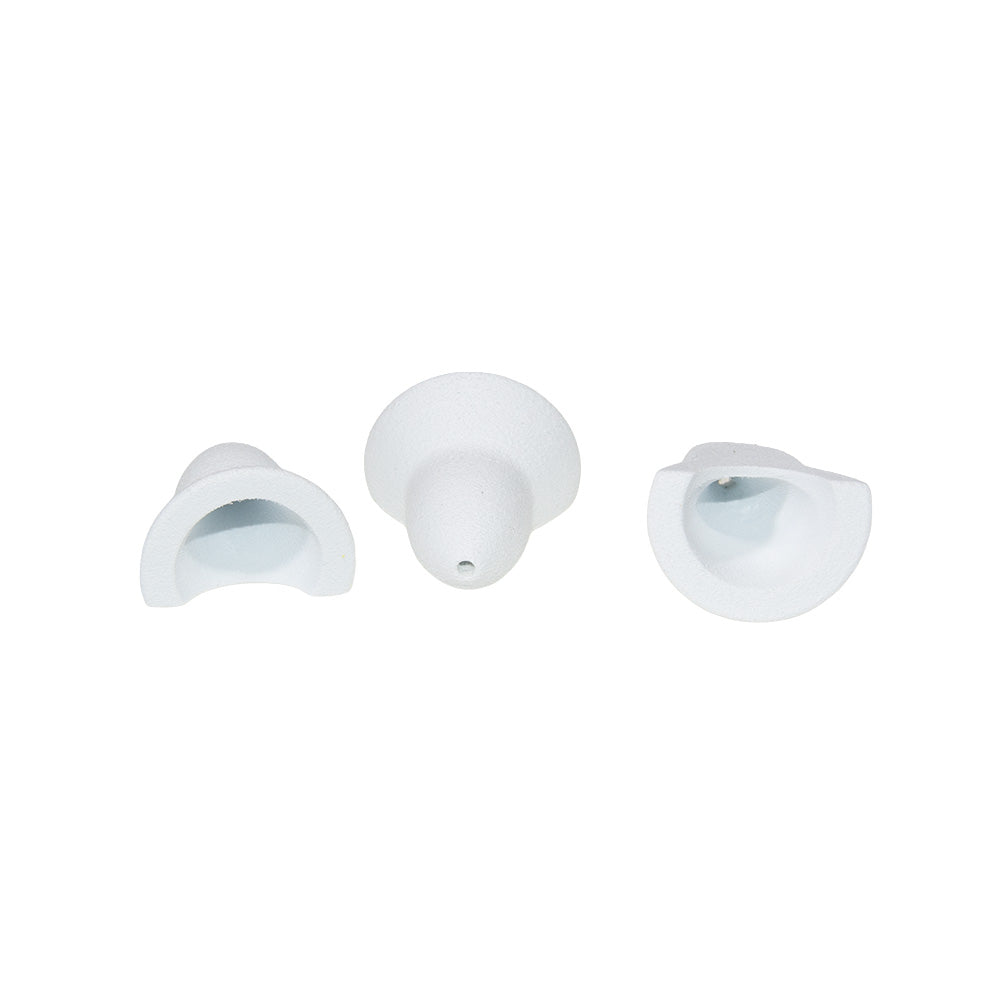 Rainys Diver Head in White Color - Popper head foam fly tying material