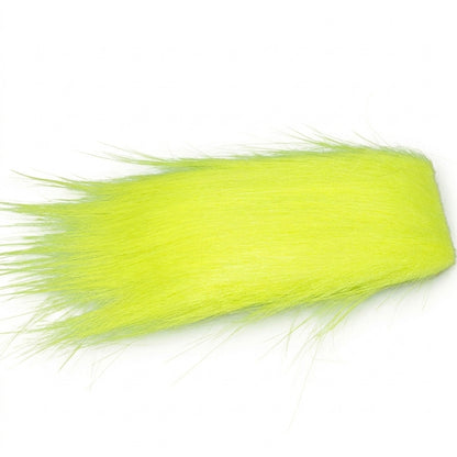 Rainys Craft Fur Synthetic Hair for fly tying shown in Chartreuse color on a white background