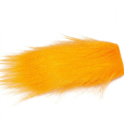 Rainys craft fur synthetic hair fly tying material shown in orange color on a white background 