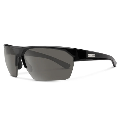 Suncloud Rival Polarized Sunglass in black with gray lens