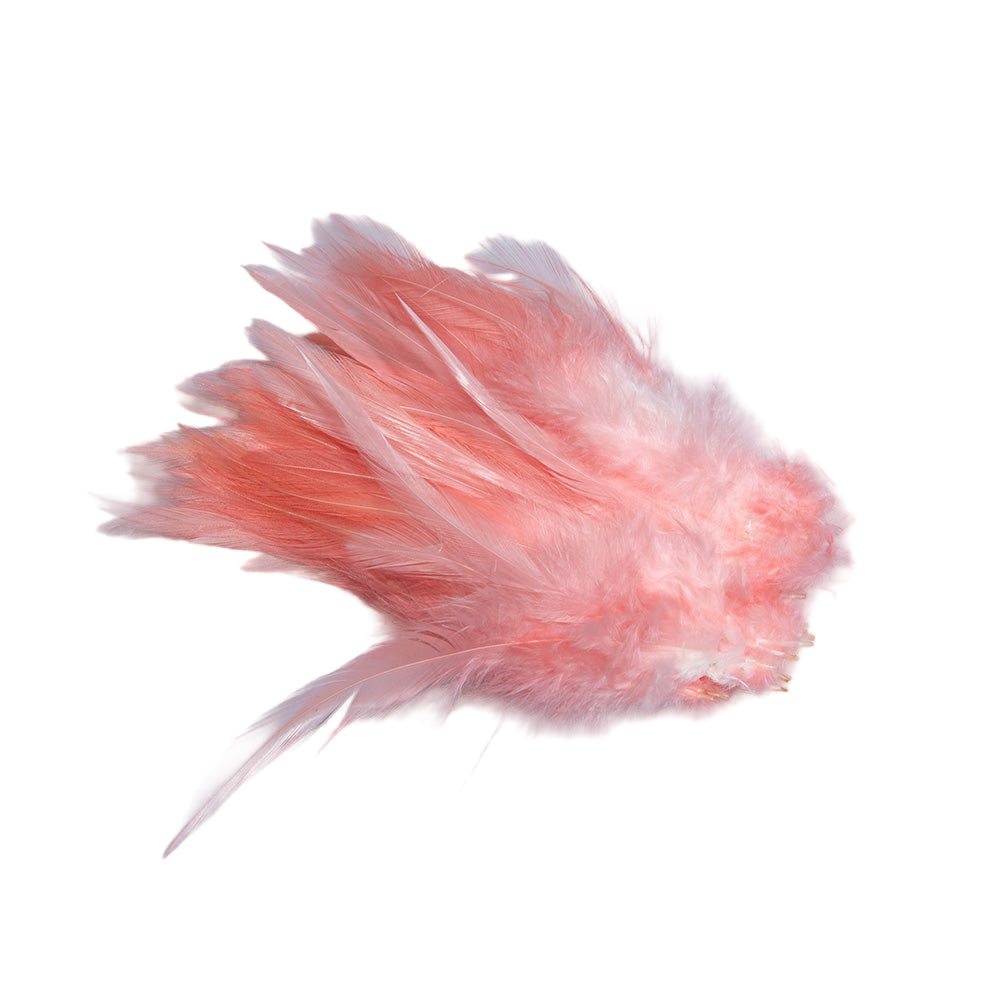 Saddle Hackle in Pink White