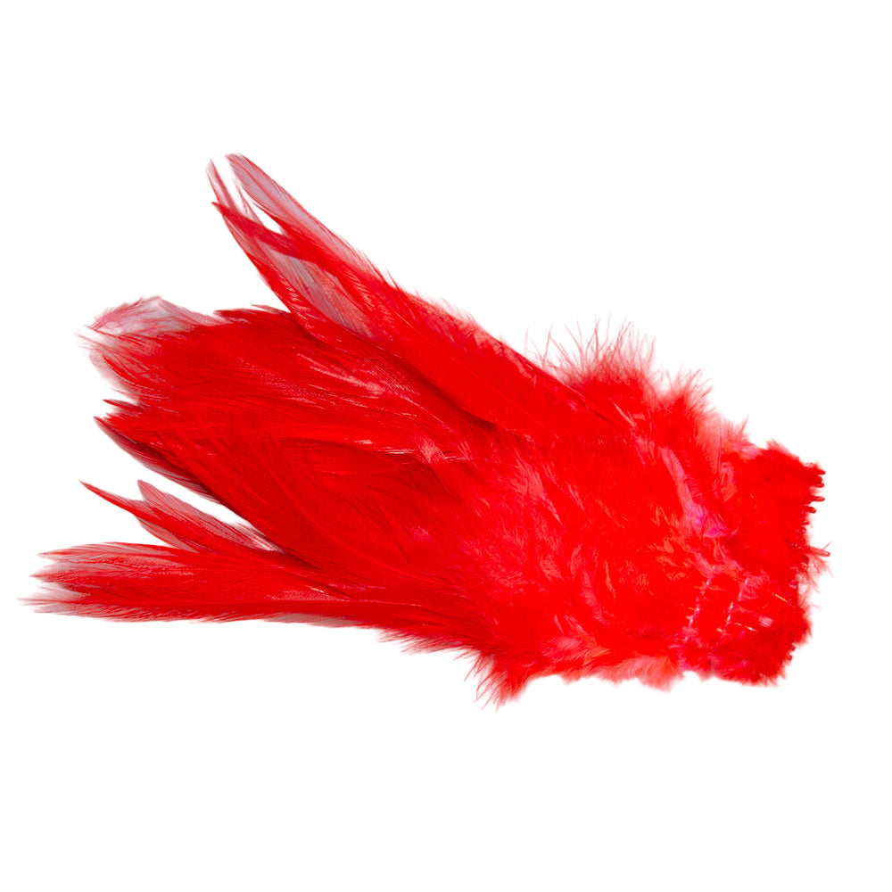 Saddle Hackle in Red White