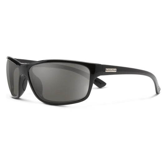 Suncloud Sentry Polarized Sunglass with black frame and gray lens