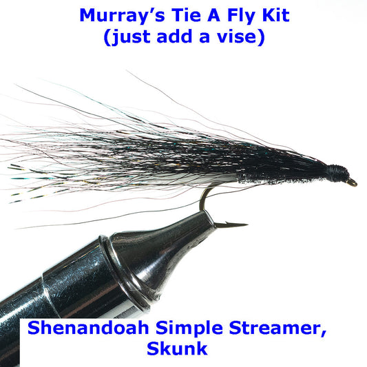 Shenandoah Simple Streamer, Skunk Fly Tying Kit