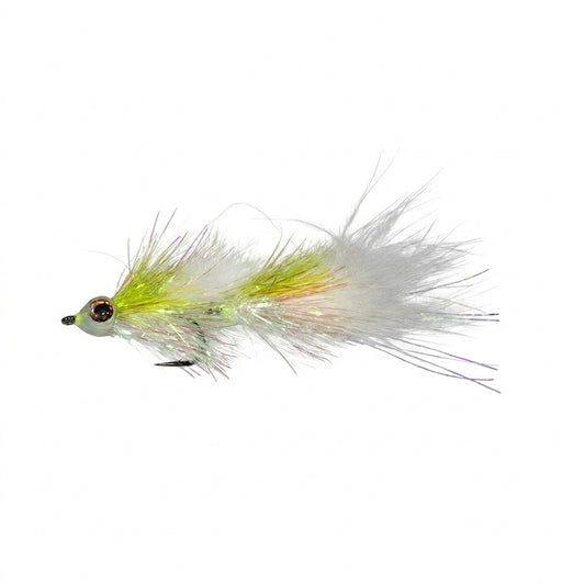 Shumaker's Shimmering Minnow in Chartreuse/Pearl Color