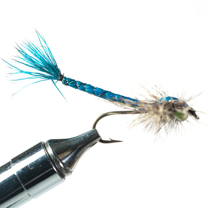 dragonfly fishing lure Gibson's Dragon Fly Sz. 6 triggering strikes from aggressive America Fish Box Foam bar-jacks Color:Glow Bloody Nose RV Jigging Spoon
