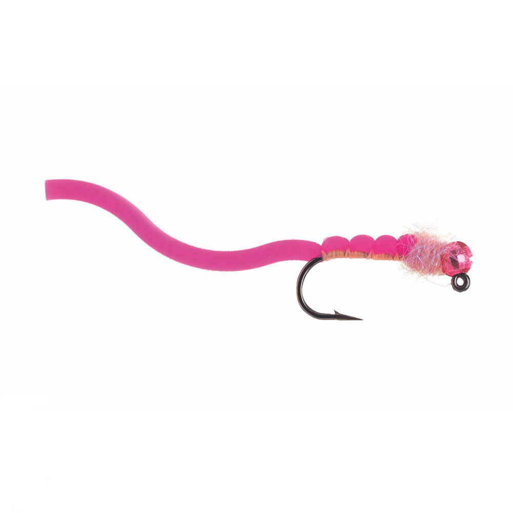 Squirmy Wormie Jigged in Hot Pink
