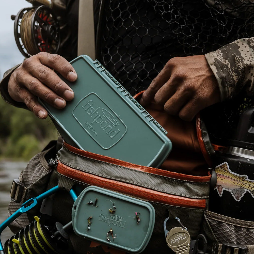 Tacky Pescador Fly Box in Large on the stream