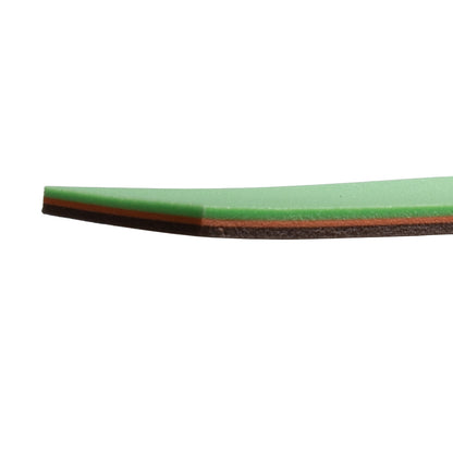 Triple Decker Foam in brown orange and chartreuse for fly tying