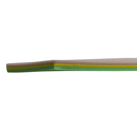 Triple Decker Foam in tan yellow and chartreuse used for fly tying
