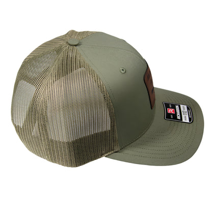 Richardson 112 Hat shown from the side in loden color