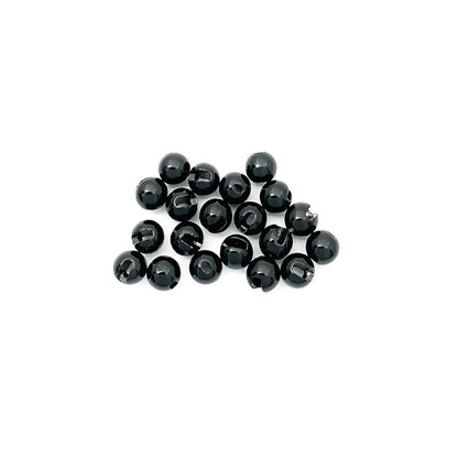 Tungsten Slotted Beads for fly tying in black