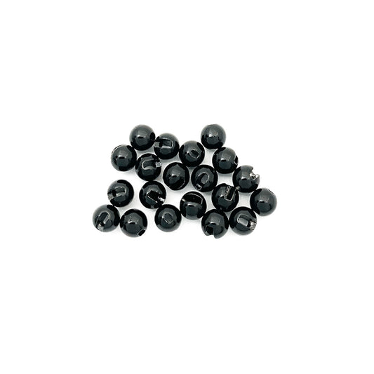 Tungsten Slotted Beads for fly tying in black