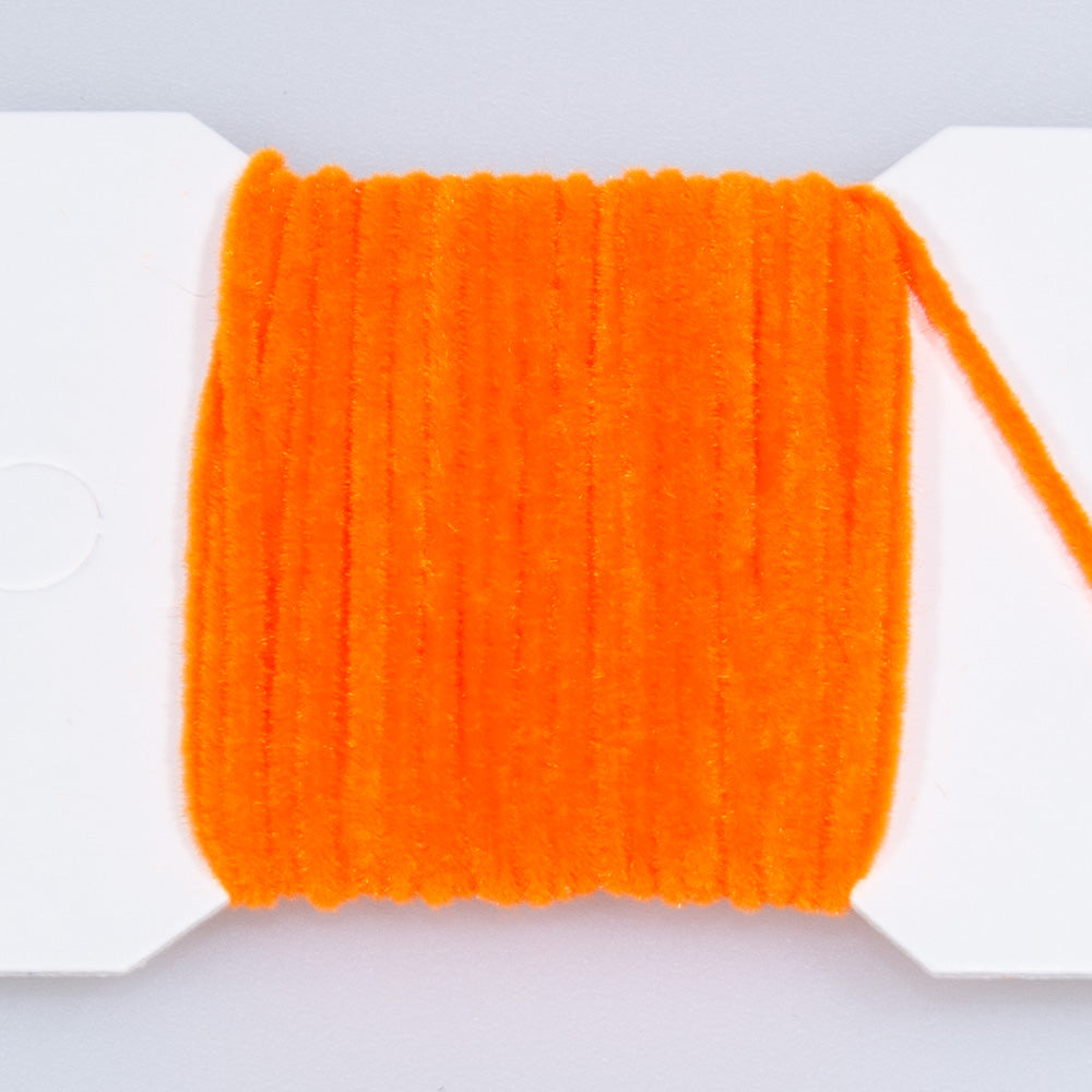 Ultra Chenille for fly tying in orange
