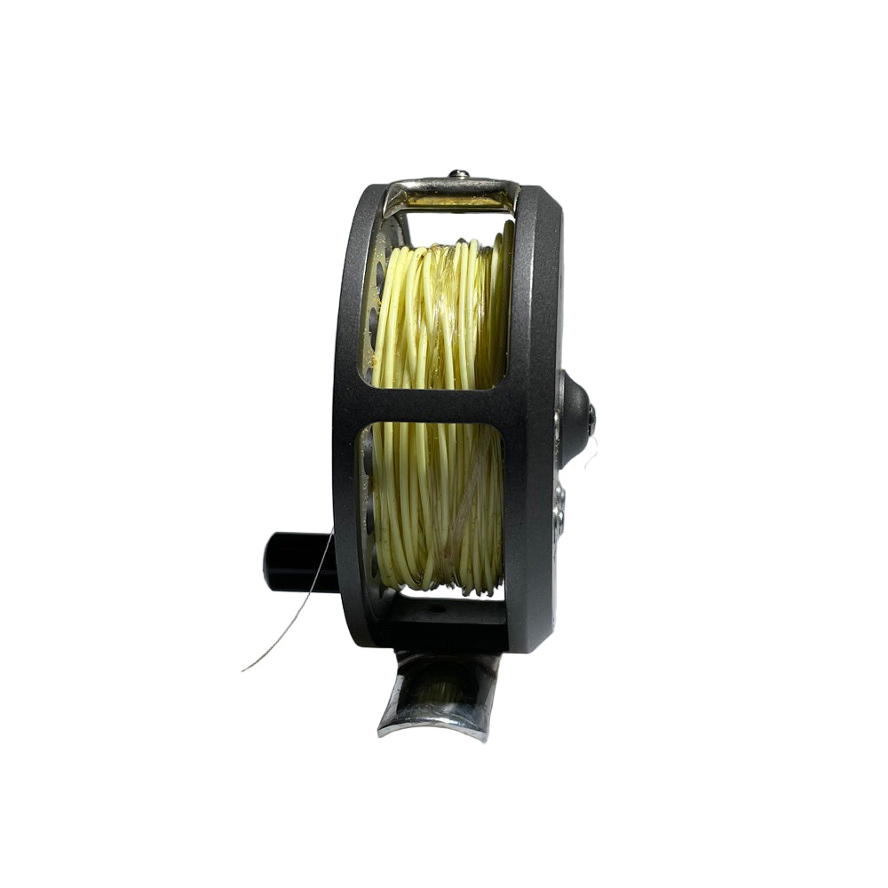 Hardy Flyweight lightweight trout fly fishing reel for small-stream angling.