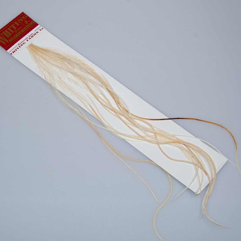 Whiting fly tying feathers in Light Ginger