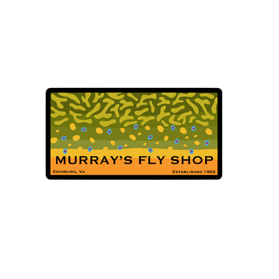 Brook Trout Design Sticker available at Murray's Fly Shop