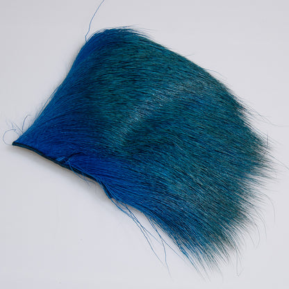 Deer body hair in blue used for tying deer hair bass bugs