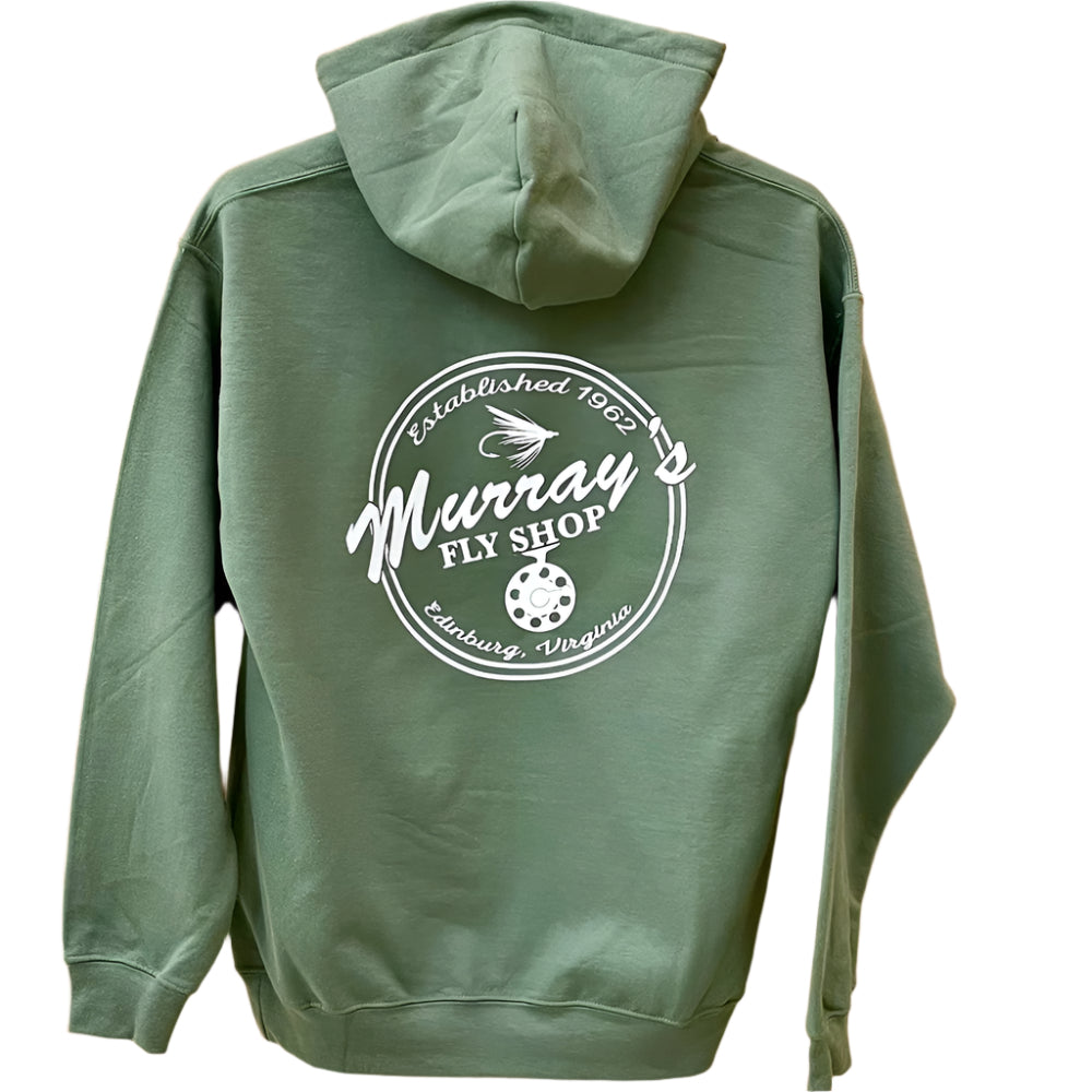 Murray's Fly Shop hoodie sweatshirt in green