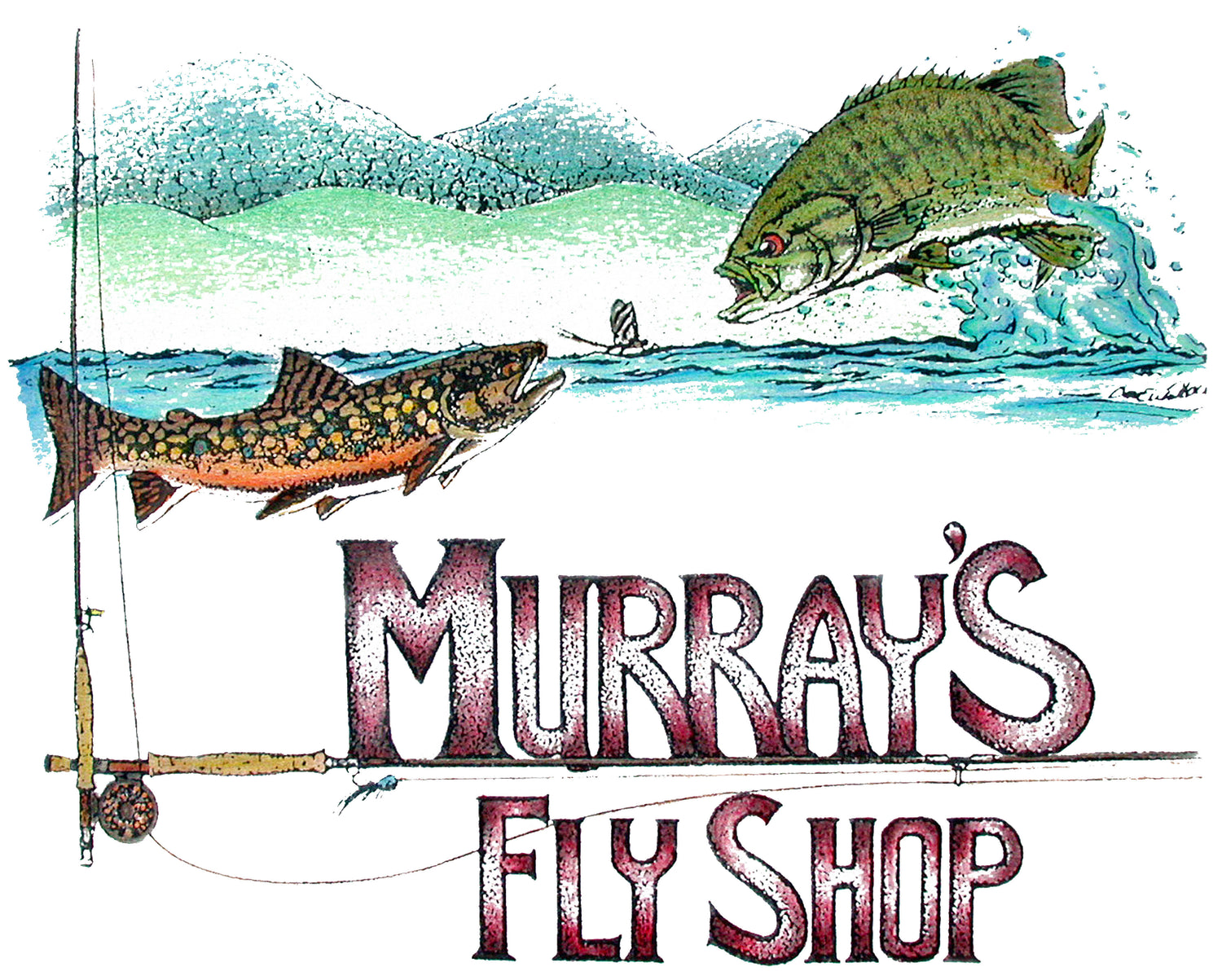 Murray's Fly Shop color logo shown on websites