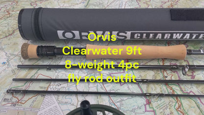 Orvis Clearwater 9ft 8-weight fly rod outfit 