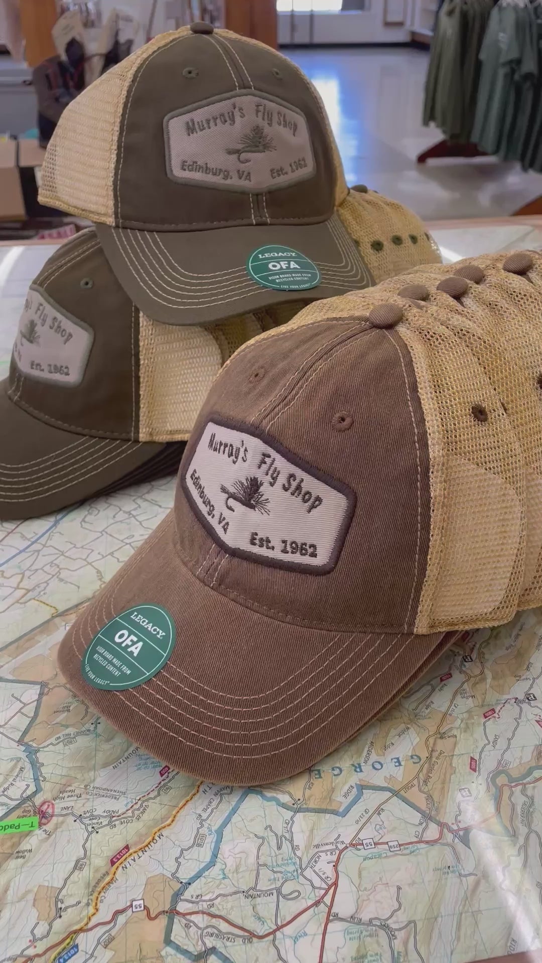 video of Murray's Fly Shop Trucker hat