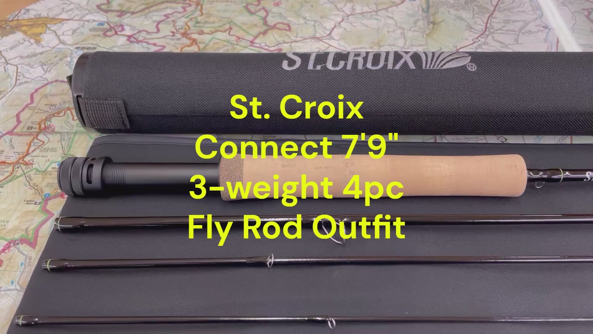 video of St. Croix Connect 3-weight 7'9"4pc fly rod and reel outfit for small trout streams