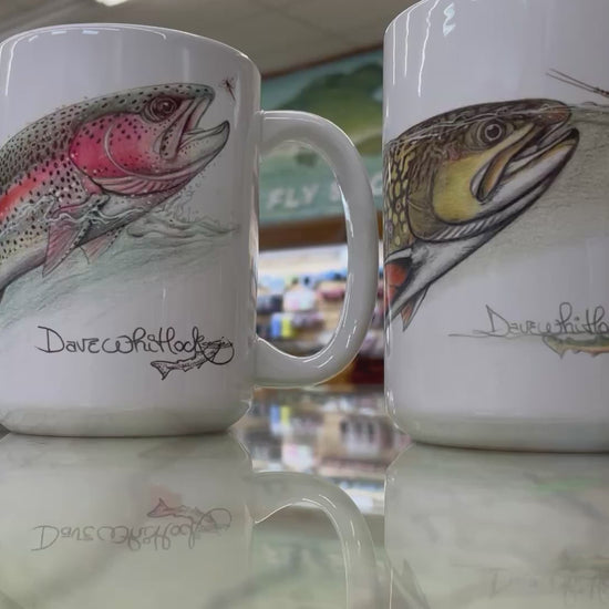 video showing the different designs of Dave Whitlock's Signature Mugs