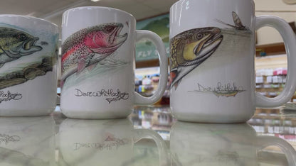 video showing the different designs of Dave Whitlock's Signature Mugs