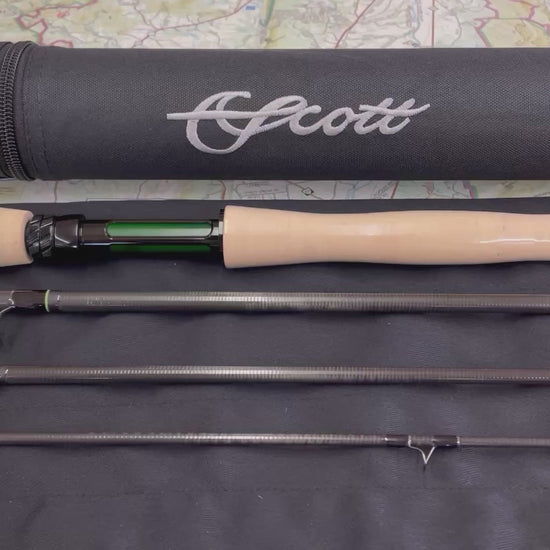 close up video of the Scott Session 9ft 7-weight fly rod which is excellent for smallmouth and largemouth bass 
