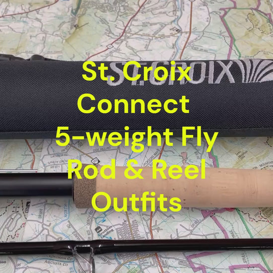 video showing the St Croix Connect 5-weight fly rod with Orvis Clearwater Reel, WF-Floating line and backing