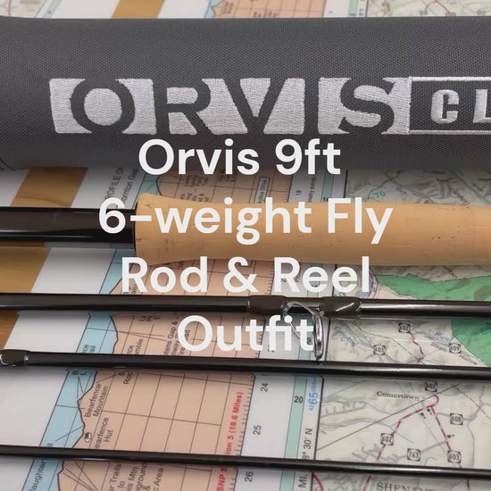 Orvis Clearwater 9ft 6-weight Fly Rod & Reel Combo for large trout streams and light bass fly fishing