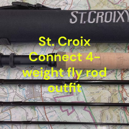 video of St. Croix Connect 4-weight Fly Rod and Reel Outfit for trout streams