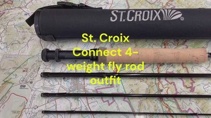 video of St. Croix Connect 4-weight Fly Rod and Reel Outfit for trout streams