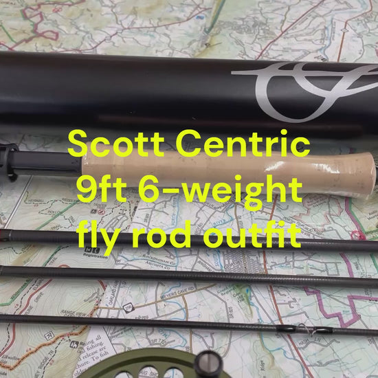 Scott Centric 9ft 6-weight 4pc fly rod outfit with different reel options