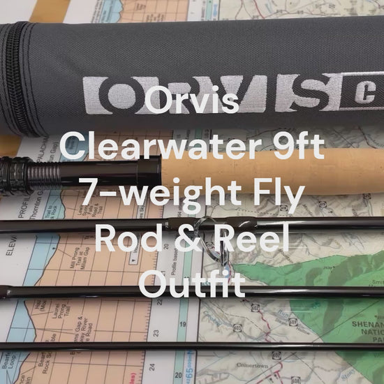 Orvis Clearwater 9ft 7-weight 4pc fly rod and reel outfit promoted in our Fly Fishing Schools for bass