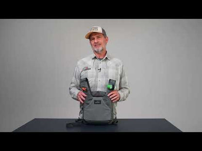 Swiftlink ThunderCreek Chest Pack demonstration video of the fly fishing pack