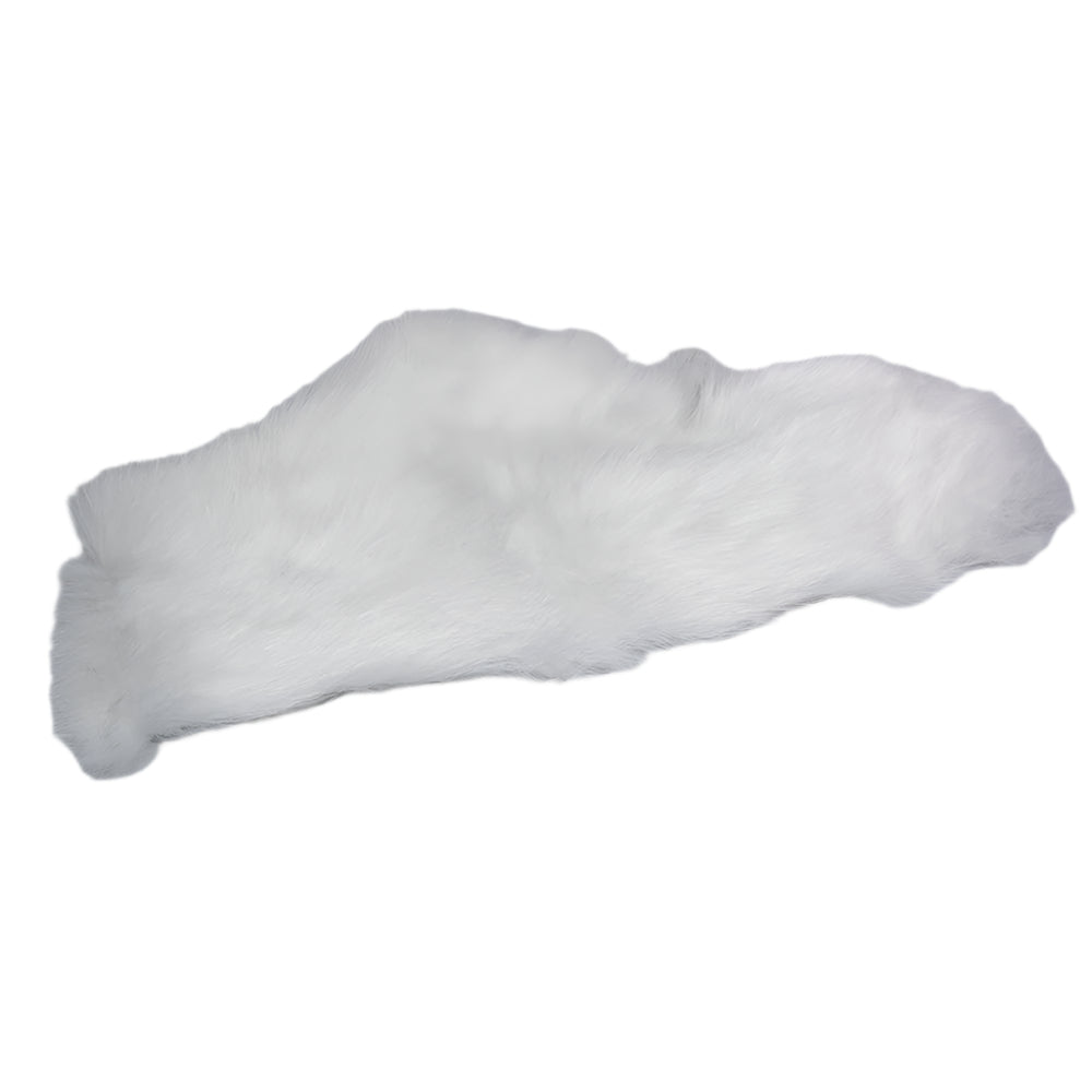 Tanned Rabbit 1/4 skin in white