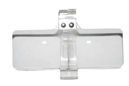 Flip Focal clip-on magnifiers attached to a hat brim for hands-free fly tying and knot tying on the water