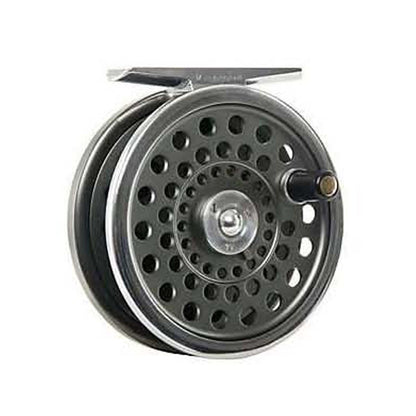 Hardy Marquis LWT Fly Reel, showing the front view, reel handle, spool release lever on a white background