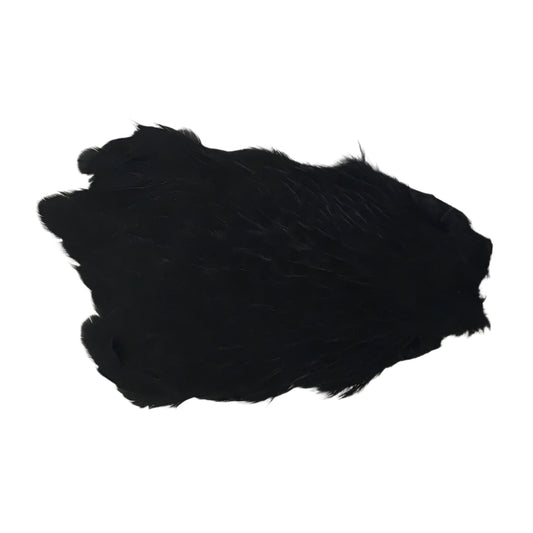 Indian Hen Cape in black used for fly tying