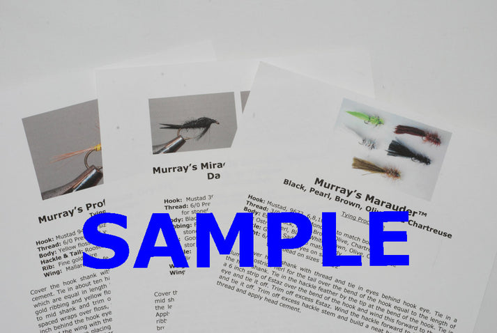 Digital Download Streamer Fly Pattern Recipes – Murray's Fly Shop