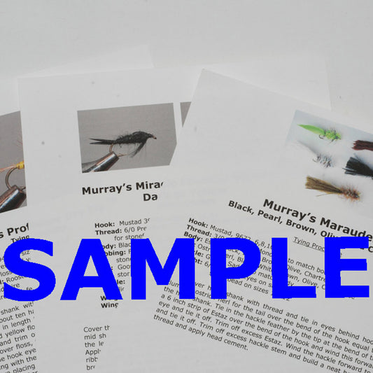 Murray's Fly Shop Fly Patterns Digital Download Streamer Fly Pattern Recipes