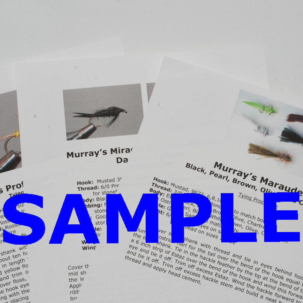 Digital Download Streamer Fly Pattern Recipes – Murray's Fly Shop
