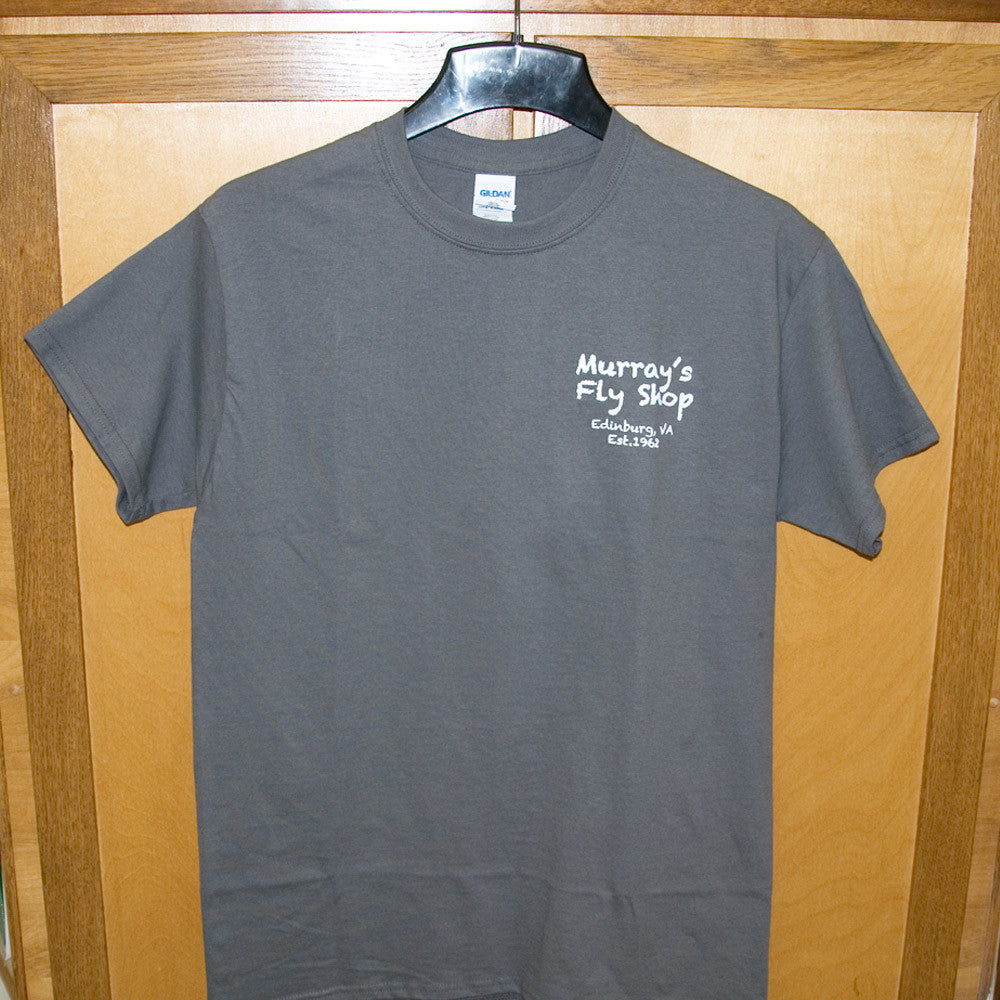 MFS T-Shirt Charcoal with White Fly Caster Front