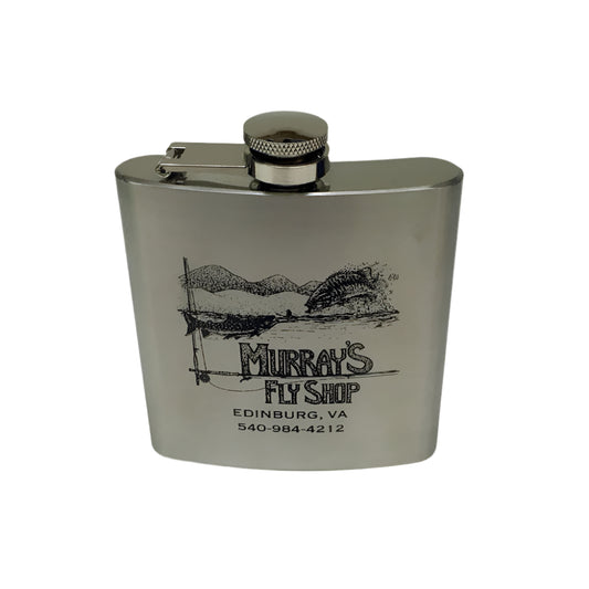 Murray's Fly Shop Hip Flask - Stainless