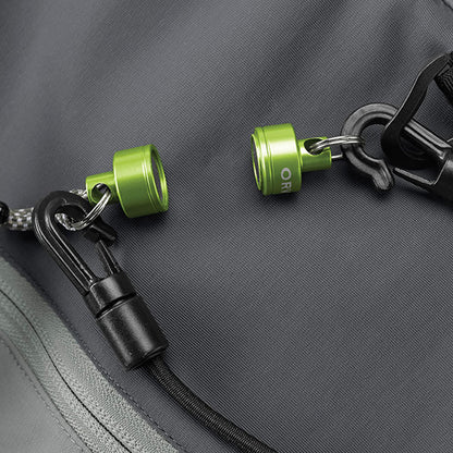 Orvis Magnetic Net Release hook-and-loop strap and bungee clip detail